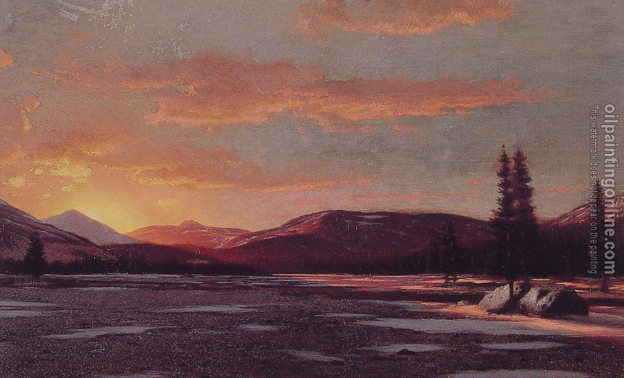 William Bradford - Winter Sunset